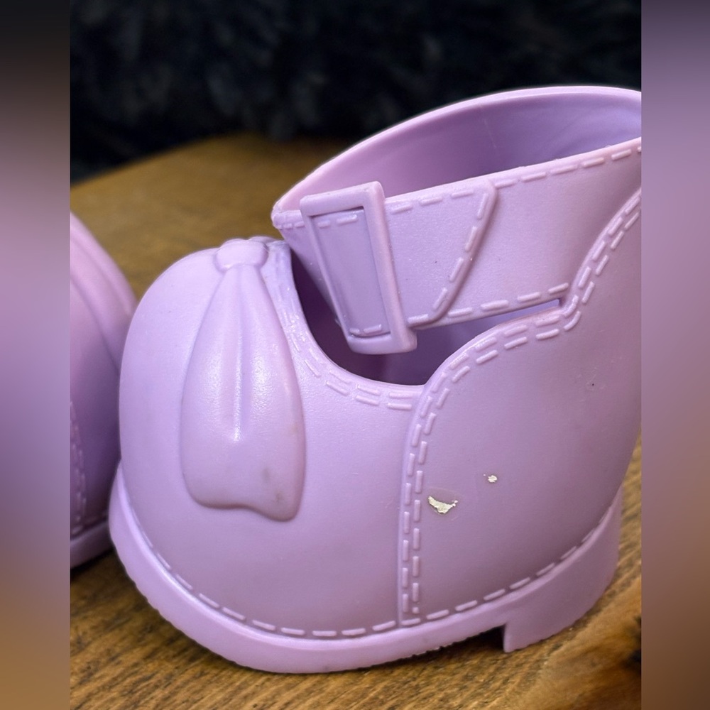 Cabbage Patch Kids Shoe Lot Pink Purple Hard & Soft Doll Shoes with Wear - Picture 4 of 10